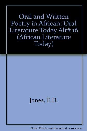 Oral & Written Poetry in African Literature Today,Used