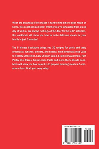 The 5Minute Cookbook: Delicious Recipes for the Busy Bee,Used