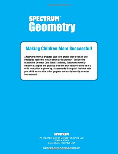 Spectrum  Geometry Workbook, Grade 6,New