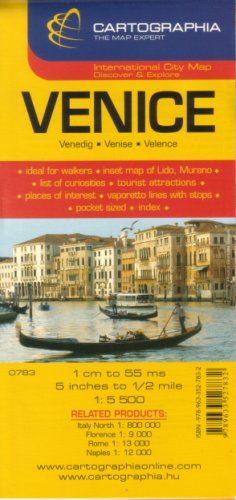Venice Map By Cartographia (English, French, Italian And German Edition)