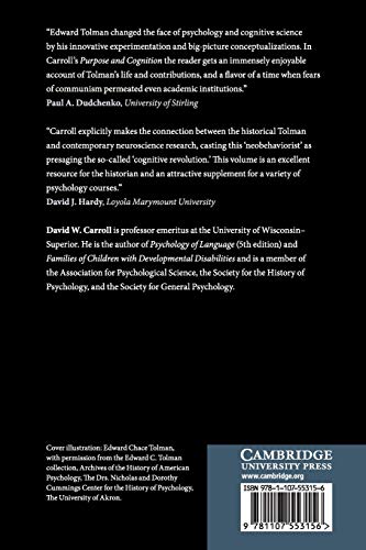 Purpose and Cognition: Edward Tolman and the Transformation of American Psychology,Used