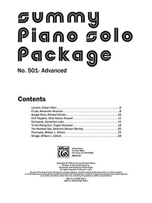 Summy Solo Piano Package: No. 501 (Ser. ; No. 501),Used