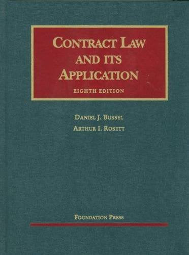 Contract Law and its Application (University Casebook Series),Used