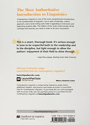 Study Guide for Contemporary Linguistics,Used