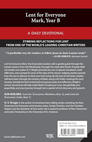 Lent for Everyone: Mark, Year B: A Daily Devotional,Used