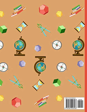 Primary composition notebook: School Geometry Back to school pattern Story Paper to write in for students 120 pages (8.5 x 11 In,Used