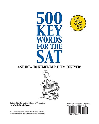 500 Key Words for the SAT: And How To Remember Them Forever!,Used