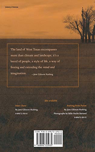 Jane Gilmore Rushing: A West Texas Writer and Her Work,Used