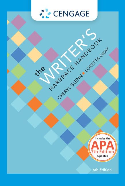 The Writer's Harbrace Handbook (w/ MLA9E & APA7E Updates),Used