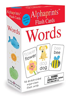 Alphaprints: Wipe Clean Flash Cards Words (Wipe Clean Activity Flash Cards),Used