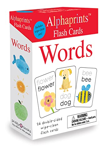 Alphaprints: Wipe Clean Flash Cards Words (Wipe Clean Activity Flash Cards),Used