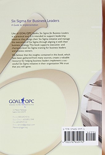 Six Sigma For Business Leaders: A Guide To Implementation,Used