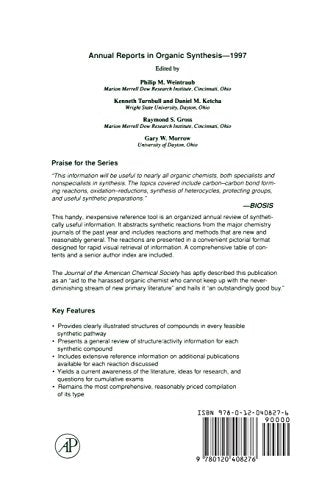 Annual Reports in Organic Synthesis 1997,Used