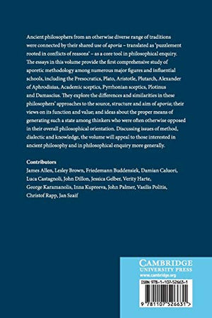 The Aporetic Tradition in Ancient Philosophy,Used
