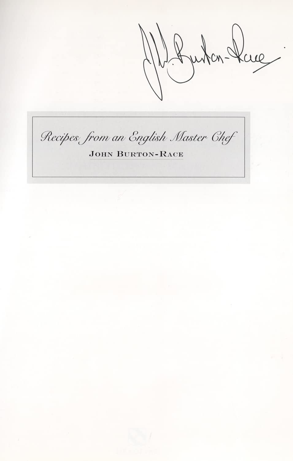 Recipes from an English Master Chef,Used