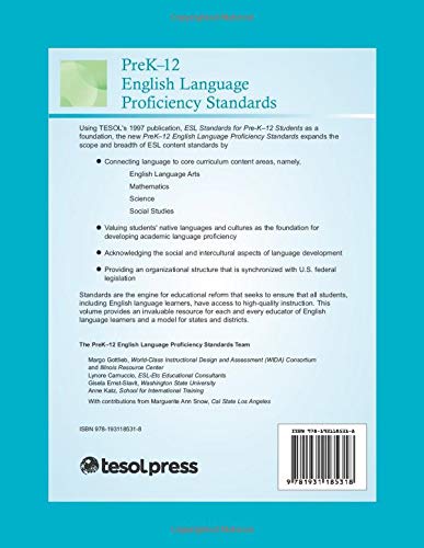 PreK12 English Language Proficiency Standards,Used