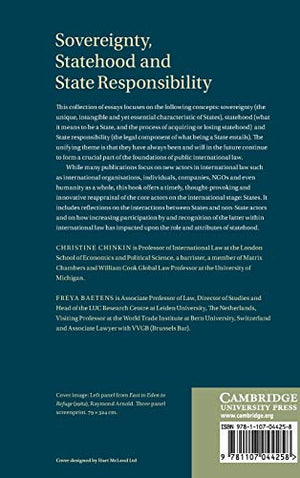 Sovereignty, Statehood and State Responsibility: Essays in Honour of James Crawford,Used
