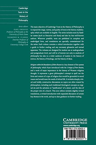 Kant: Religion within the Boundaries of Mere Reason: And Other Writings (Cambridge Texts in the History of Philosophy),Used