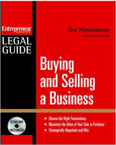 Buying and Selling a Business (Entrepreneur Legal Guides),Used
