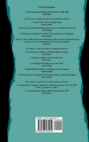 Music in the Medieval English Liturgy: Plainsong and Medival Music Society Centennial Essays,Used