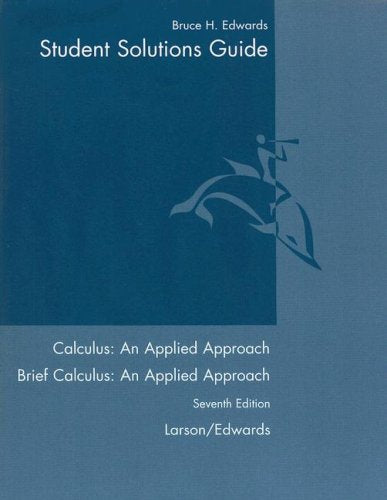 Calculus an Applied Approach Student Solutions Guide,Used