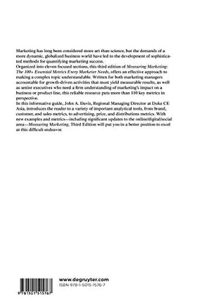 Measuring Marketing: The 100+ Essential Metrics Every Marketer Needs, Third Edition,Used