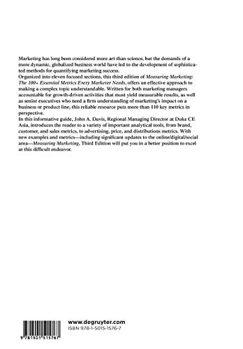 Measuring Marketing: The 100+ Essential Metrics Every Marketer Needs, Third Edition,Used