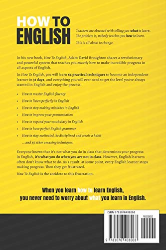 How To English: 31 Days to be an independent learner,Used