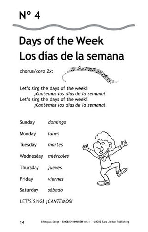 Bilingual Songs: English  Spanish vol. 1, CD with book (Bilingual Songs Songsspanish) (Spanish Edition),Used