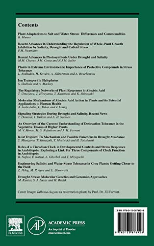Plant Responses to Drought and Salinity stress: Developments in a PostGenomic Era (Volume 57) (Advances in Botanical Research, ,Used