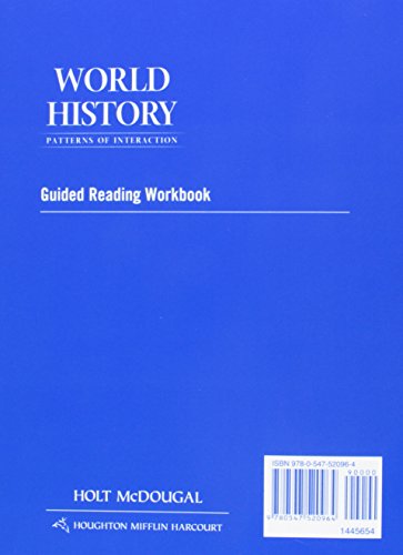 World History: Patterns of Interaction: Guided Reading Workbook Survey,Used