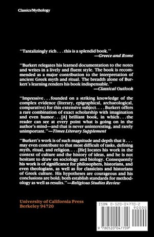 Structure And History In Greek Mythology And Ritual (Sather Classical Lectures) (Volume 47),New