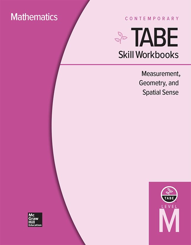 TABE Skill Workbooks Level M: Measurement, Geometry, and Spatial Sense  10 Pack (Achieving TABE Success for TABE 9 & 10),Used