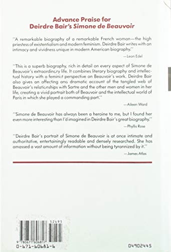 Simone De Beauvoir: A Biography,New