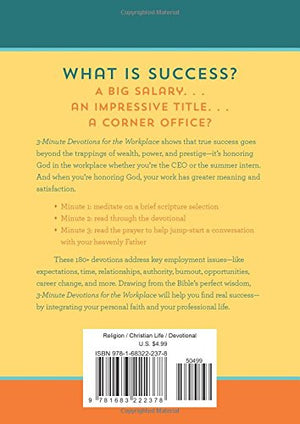 3Minute Devotions for the Workplace: 180 Inspiring Readings,Used
