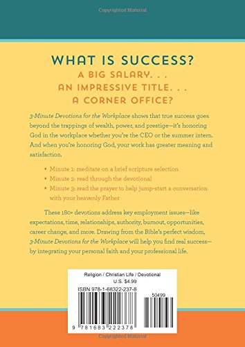 3Minute Devotions for the Workplace: 180 Inspiring Readings,Used