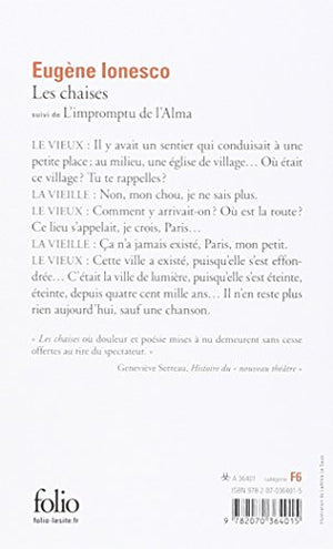 Chaises Impromptu de (Folio) (French Edition),Used