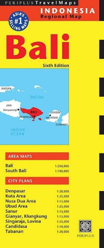 Bali Travel Map,Used