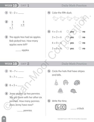 EvanMoor Daily Math Practice, Grade 1,New