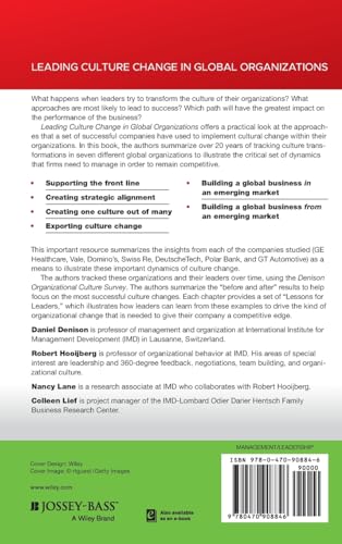 Leading Culture Change in Global Organizations: Aligning Culture and Strategy,Used