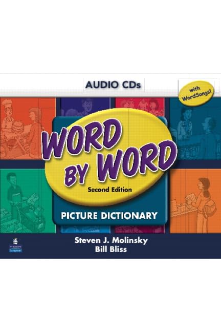 Word by Word Picture Dictionary with WordSongs Music CD Student Book Audio CD's,Used