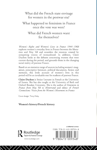 Women's Rights and Women's Lives in France 194468,Used