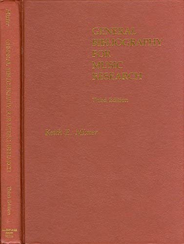 General Bibliography for Music Research (DETROIT STUDIES IN MUSIC BIBLIOGRAPHY),Used