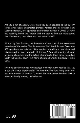 The Supernatural Quiz Book Season 7: 500 Questions and Answers (The Supernatural Quiz Book Series),Used
