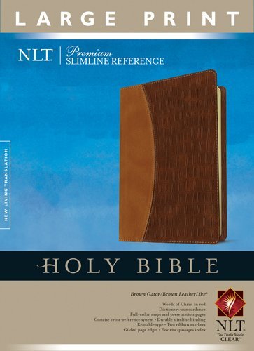 Holy Bible Slimline Reference NLT Large Print,Used