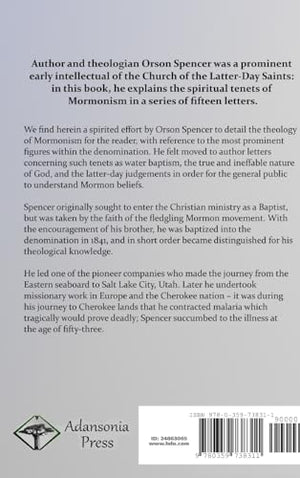 Letters Exhibiting the Most Prominent Doctrines of the Church of Jesus Christ of LatterDay Saints (Hardcover),Used