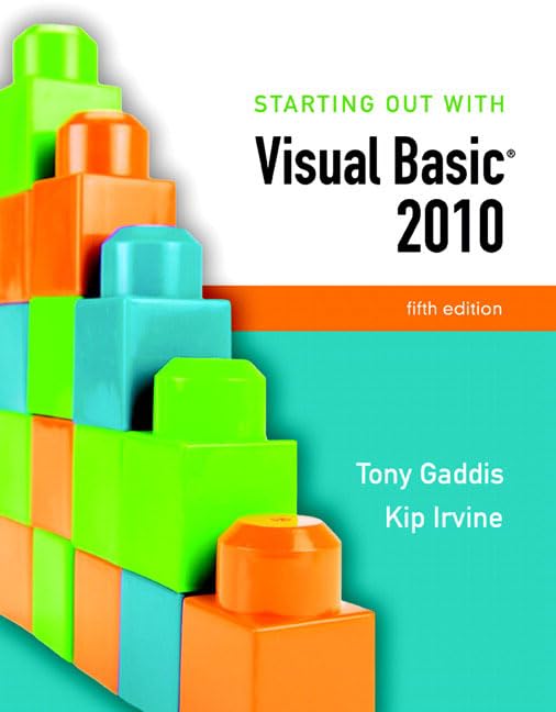 Starting Out With Visual Basic 2010,Used
