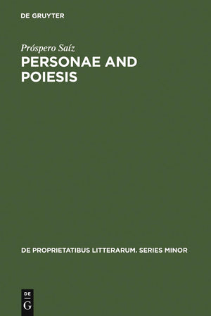 Personae And Poiesis: The Poet And The Poem In Medieval Love Lyric (De Proprietatibus Litterarum. Series Minor, 17),Used