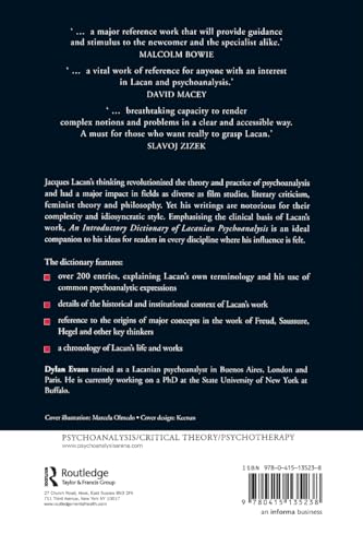 An Introductory Dictionary Of Lacanian Psychoanalysis,New