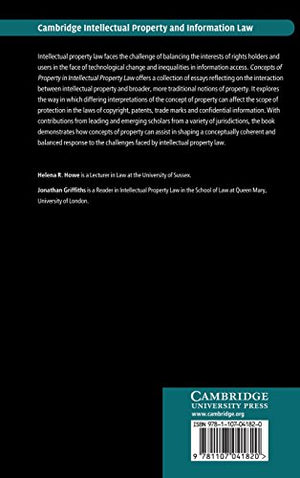 Concepts of Property in Intellectual Property Law (Cambridge Intellectual Property and Information Law, Series Number 21),Used